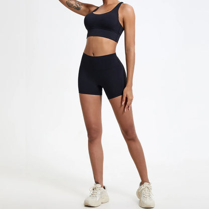 Women's High-Waist Slim Fit Gym Workout Shorts