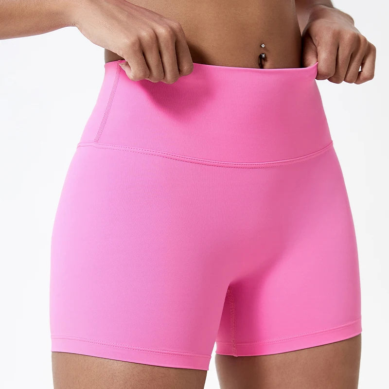 Women's High-Waist Slim Fit Gym Workout Shorts