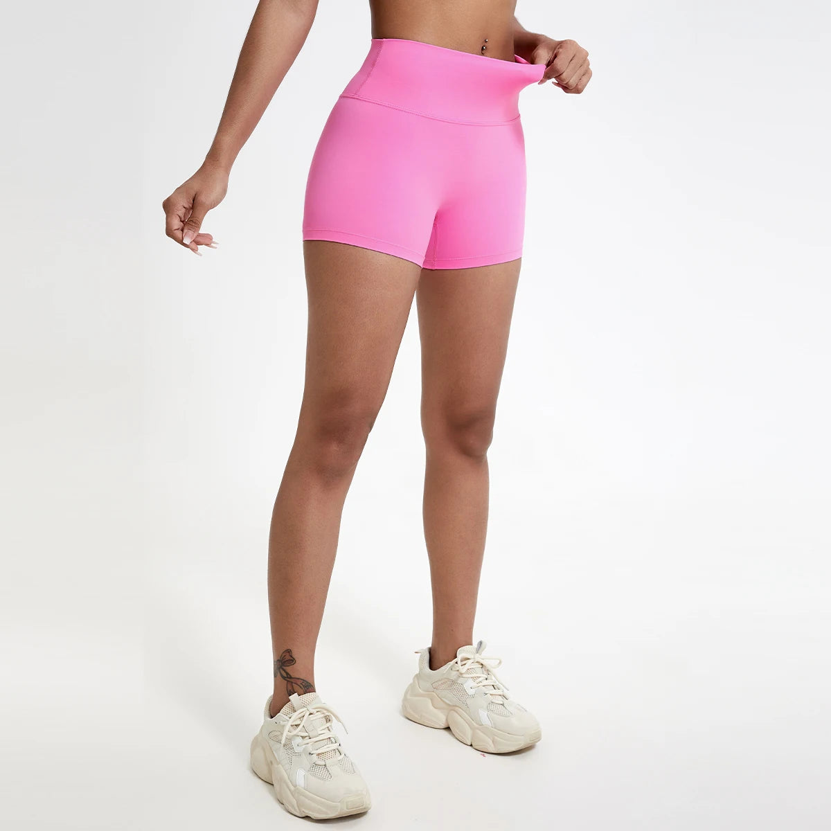 Women's High-Waist Slim Fit Gym Workout Shorts